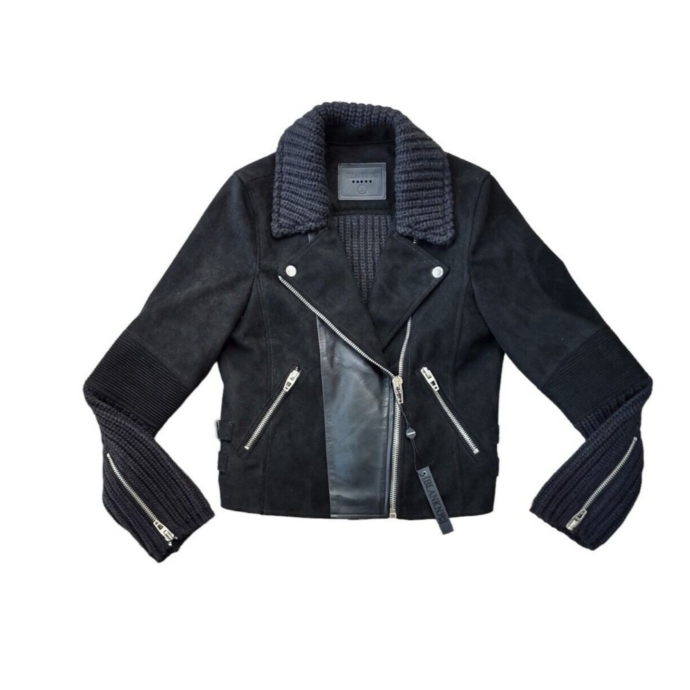 BLANKNYC Black Zip Faux Leather Moto Jacket Women's Small- NWT Biker Motorcycle